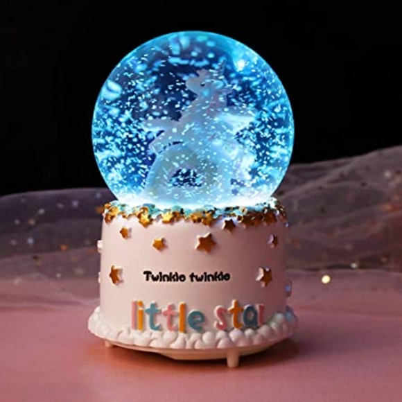 Unicorn Snow Globe, 3.14 Inch Unicorn Music Snow Globes with Automatic Snowfull - Picture 3 of 5
